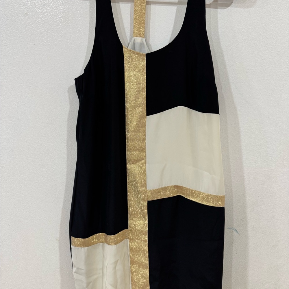 Alice & Trixie Black and Gold Mini Dress
